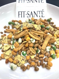 a plate with a sign that says fit sante