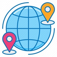 a globe with a pin on it