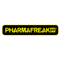pharmafreak logo on a black background