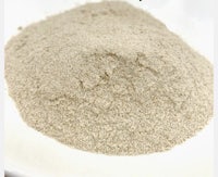 a white bowl with a white powder in it