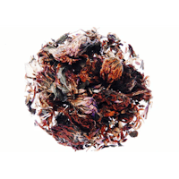 a pile of dried flowers on a white background