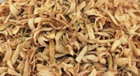 a pile of dried leaves on a table