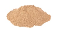 a pile of brown powder on a white background