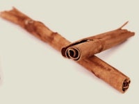 cinnamon sticks on a white background