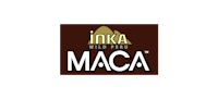 the logo for inka maca on a dark background