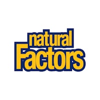 natural factors logo on a white background