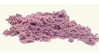 a pile of purple powder on a white background