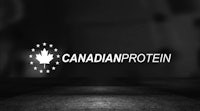 the canadian protein logo on a black background