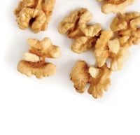 walnuts on a white background
